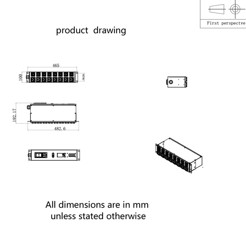 16-Asraon C13 C19 2U Ingearach TCP/IP Braiteoir Briste eco Smart Rack Pdu